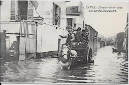 CPA PARIS Inondation Commerce Catastrophe Carte Ancienne Non Circulé - Inondations De 1910