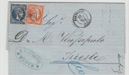 Gr-H004 / GRIECHENLAND -  Hermesköpfe 1878 Nach Triest, Italien - Cartas & Documentos