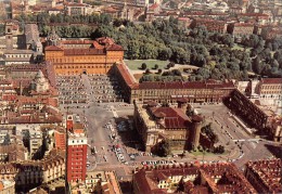 04982 "TORINO - PIAZZZA CASTELLO  - VEDUTA PANORAMICA AEREA" CART. POST. ORIG. NON SPEDITA. - Panoramic Views