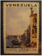 Caracas 1972 Para Venecia Paint Pintura Poster Stamp Label Vignette Viñeta Cinderella Venezuela - Venezuela
