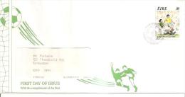 58239) FDC Dell'irlanda  Un Valore Da 30c. Mondiali Di Calcio 1990 - 5/4/1990 - FDC