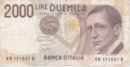 BILLETE DE ITALIA DE 2000 LIRAS DEL AÑO 1990  MARCONI  (BANKNOTE) - 2000 Lire