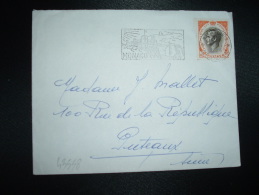 LETTRE TP RAINIER III O,25 OBL.MEC.21-1-1964 MONTE CARLO + CHATEAU - Briefe U. Dokumente