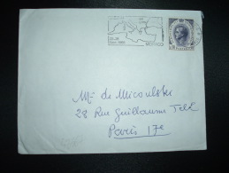 LETTRE TP RAINIER III 0,30 OBL.MEC.1?-9-1968 MONTE CARLO + C.I.E.S.M. 23,28 Sept.1968 - Lettres & Documents