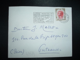 LETTRE TP RAINIER III 0,40 OBL.MEC.3-2-1969 MONTE CARLO + CHATEAU - Covers & Documents