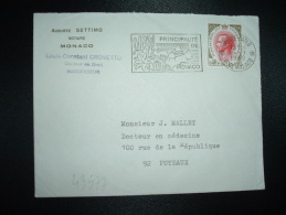 LETTRE TP RAINIER III 0,40 OBL.MEC.24-9-1969 MONTE CARLO + CHATEAU - Briefe U. Dokumente