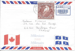 Colombe De La Paix Sur Lettre De 2003 Pour La France De Probablement Ste ANNE DE BEAUPRE - Briefe U. Dokumente