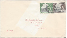 Basutoland (Lesotho) Lettre Pour La France Oblitération Illisible - 1933-1964 Colonia Británica