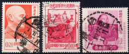 TAIWAN 1956 - CHANG KAI-SHEK - 3 VALORI USATI - Gebruikt