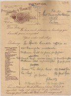 Fatura Papel Timbrado - Invoice England - 1902 HALLADAY & TUNNICLIFF - INVOICE - QUOTATION - BIRMINGHAM - Royaume-Uni