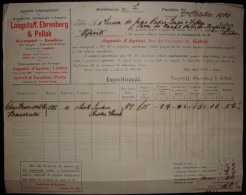 Fatura Papel Timbrado - Invoice England - 1904 LANGSTAFF, EHRENBERG & POLLAK - INVOICE - LIVERPOOL/LONDON - Ver. Königreich
