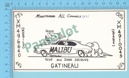 QSL - Gatineau Quebec Canada  - Venus & Malibu -  CPM 2 Scans - CB