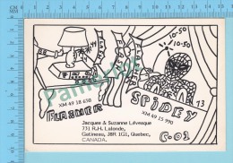 QSL - Gatineau Quebec Canada  -Flasher & Spidey  -  CPM 2 Scans - CB