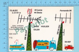 QSL - Trois-Rivieres Quebec Canada  - Base Huilier  Oiler  -  CPM 2 Scans - CB