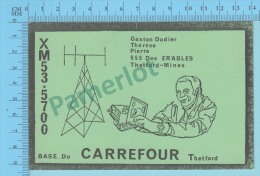 QSL - Thetford-Mines Quebec Canada  -  Base Du Carrefour -  CPM 2 Scans - CB