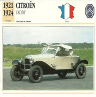 Fiche Technique Automobile Citroën Caddy 1921-1924 - Autos