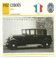 Fiche Technique Automobile Citroën C4 G 1932 - Autos