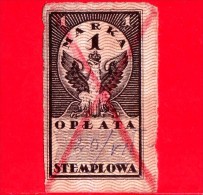 POLONIA - POLSKA - Usato - 1920 - Marche Da Bollo - Bolli Postali - Aquila - Eagle - 1 Mp - Fiscale Zegels