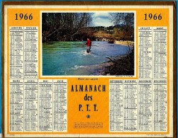 ALMANACH DES P.T.T 1966 (75)  -   Complet ** PÊCHE AU LANCER ** Photo : A.M. BERGER  -  Calendrier * OBERTHUR * - Grand Format : 1971-80