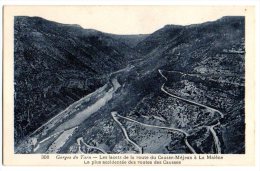 Cpa   Gorges Du Tarn Les Lacets De La Route Du Cauuse Méjean à La Malène  TBE - Other Municipalities