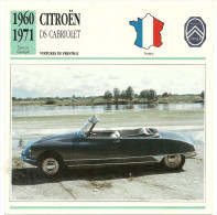 Fiche Technique Automobile Citroën DS Cabriolet 1960-1971 - Auto's