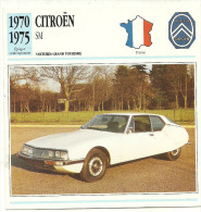 Fiche Technique Automobile Citroën SM 1970-1975 - Voitures