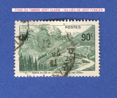 * 1937 N° 358 COL DE L'ISERAN   OBLITÉRÉ DOS CHARNIÈRE - Usados