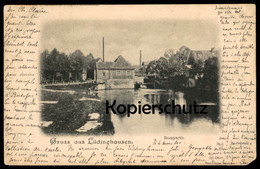 ALTE POSTKARTE GRUSS AUS LÜDINGHAUSEN BORGPARTIE 1900 Borgmühle Cpa AK Ansichtskarte Postcard - Luedinghausen