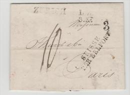 Ch003 /  Schweiz - Zürich 1830 Nach Paris Par  Belfort - ...-1845 Prephilately