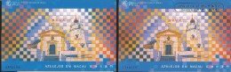 E)1998  MACAU, TILES IN MACAU, PAINTINGS,GOLD OVERPRINT,  SOUVENIR SHEET, MNH - Ungebraucht