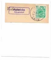 0-5320 APOLDA, Postgeschichte, Landpoststempel Apolda Nauendorf Auf Karton Aufgeklebt - Apolda