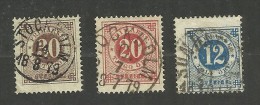 Suède N°20(A), 21(A), 23(A) Cote 4.50 Euros - Used Stamps