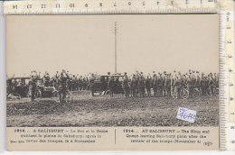 PO4644D# MILITARI - GUERRA 1914-18 - SALISBURY - ROY ET LA REINE 4 NOVEMBRE - BICICLETTE AUTO  No VG - Salisbury