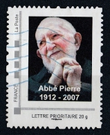 Timbre Personnalisé Oblitéré : L' Abbé Pierre 1912-2007 - Sonstige & Ohne Zuordnung