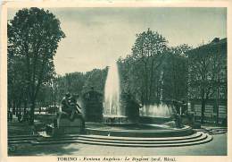 TORINO. LA FONTANA ANGELICA - LE SCULTURE DELLE STAGIONI. VIAGGIATA 1940 - Parques & Jardines