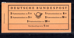 8319 Deutschland Germany MH 4 Y II ** Leiste Grau Durchgend Rot Von Unten Bis Ca. Mitte - 1951-1970