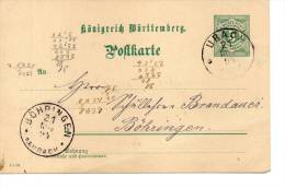 WÜRTTPostkarte P 37  URACH - BÖHRINGEN - Otros & Sin Clasificación