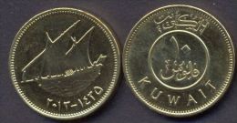 Kuwait - 10 Fils  2013 - 1435 UNC -- Ship - Kuwait