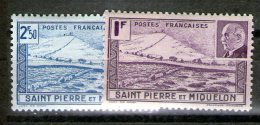 SAINT-PIERRE ET MIQUELON 1941  YVERT  N°210/11 NEUF MLH* - Neufs