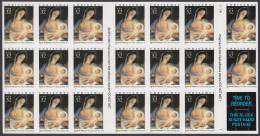 !a! USA Sc# 3112a MNH BOOKLET(20) W/ Plate-# 3334 - Madonna And Child - 1981-...