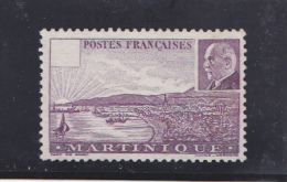 MARTINIQUE  No 189a TOUJOURS SANS GOMME ET TRES SOUVENT FROISSE (REBUT)  BEL EXEMPLAIRE  COTE : 350 EUROS - Unused Stamps