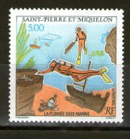 SAINT-PIERRE ET MIQUELON 1993 PLONGEE   DALLAY N°572  NEUF MNH** - Plongée