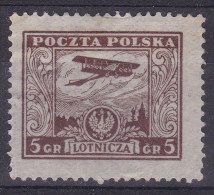 POLAND 1925 Airmail Fi 219 Mint Hinged (no Gum) - Unused Stamps