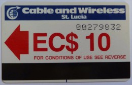 SAINT LUCIA - Autelca - $10 - Big Numbers - Used - Santa Lucia