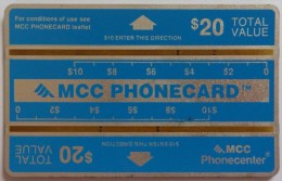 USA - L&G  - MCC - 2mm - $20 - 608A - Used - Rare - [1] Holographic Cards (Landis & Gyr)