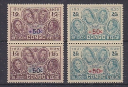 Belgisch Congo 1936 Gedenkteken Koning Albert 2w (paar)  ** Mnh (27537) - Ongebruikt