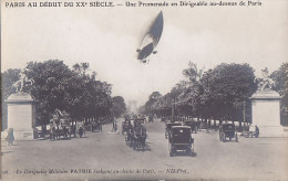 Aviation - Dirigeables - Paris Début XXème - Dirigeable Militaire Patrie Champs-Elysées - Attelage - Zeppeline