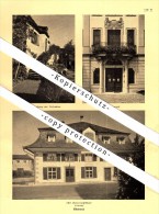 Photographien / Ansichten , 1937, Thal SG , Klingelburg , Bürkli , Rheineck , Löwenhof , Prospekt , Fotos , Architektur - Rheineck