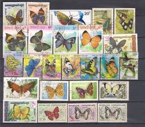 Lot 135 Butterflies 25 Different Mint,used - Papillons