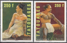 Polynésie Française 2010 Michel 1102 - 1103 Neuf ** Cote (2010) 10.00 € Tatouages - Unused Stamps